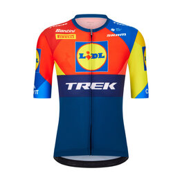 SANTINI Kolesarski dres s kratkimi rokavi - LIDL TREK 2025 - večbarvno