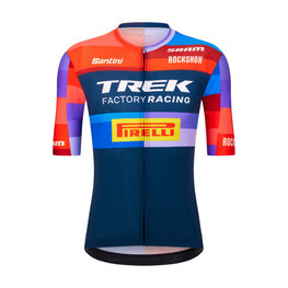 SANTINI Kolesarski dres s kratkimi rokavi - TREK FACTORY RACING 2025 - večbarvno