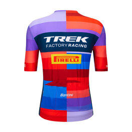 SANTINI Kolesarski dres s kratkimi rokavi - TREK FACTORY RACING 2025 - večbarvno