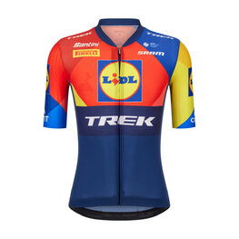 SANTINI Kolesarski dres s kratkimi rokavi - LIDL TREK 2025 - večbarvno