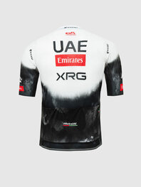 PISSEI Kolesarski dres s kratkimi rokavi - UAE TEAM EMIRATES 2025 REPLICA - bela/črna