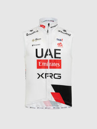 PISSEI Kolesarski brezrokavnik - UAE TEAM EMIRATES 2026 REPLICA - bela/rdeča/črna