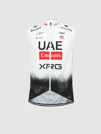 PISSEI Kolesarski brezrokavnik - UAE TEAM EMIRATES 2025 - bela/črna