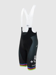 PISSEI Kolesarske kratke hlače z naramnicami - TADEJ POGACAR WORLD CHAMP REPLICA - črna