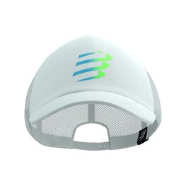 COMPRESSPORT Kolesarska kapa - TRUCKER CUP - bela/modra/zelena
