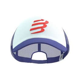 COMPRESSPORT Kolesarska kapa - TRUCKER CUP - modra/bela