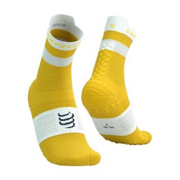 COMPRESSPORT Kolesarske klasične nogavice - PRO RACING SOCKS V4.0 RUN - rumena