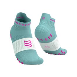 COMPRESSPORT Kolesarske nizke nogavice - PRO RACING SOCKS V4.0 RUN - turkizna