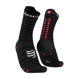 COMPRESSPORT Kolesarske klasične nogavice - PRO RACING SOCKS V4.0 ULTRALIGHT RUN - črna