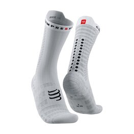 COMPRESSPORT Kolesarske klasične nogavice - PRO RACING SOCKS V4.0 ULTRALIGHT BIKE - siva