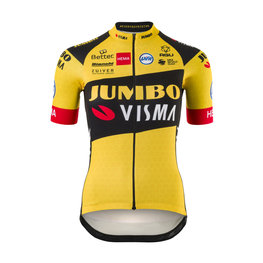 AGU Kolesarski dres s kratkimi rokavi - JUMBO-VISMA '20 LADY - črna/rumena