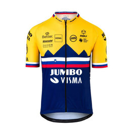 AGU Kolesarski dres s kratkimi rokavi - JUMBO-VISMA 2020 - rumena/modra