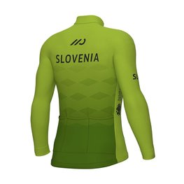 ALÉ Kolesarski dres z dolgimi rokavi zimski - SLOVENIA NATIONAL 23 - zelena