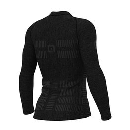 ALÉ Kolesarska  majica z dolgimi rokavi - SEAMLESS WOOL - siva