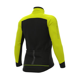 ALÉ Kolesarska  podaljšana jakna - FONDO WINTER - črna/rumena