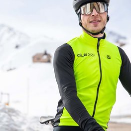 ALÉ Kolesarska  podaljšana jakna - FONDO 2.0 PRAGMA - rumena/črna