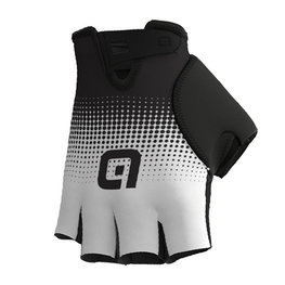 ALÉ Kolesarske rokavice s kratkimi prsti - DOTS  - črna/bela