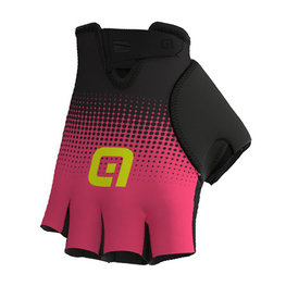 ALÉ Kolesarske rokavice s kratkimi prsti - DOTS  - rožnata/črna