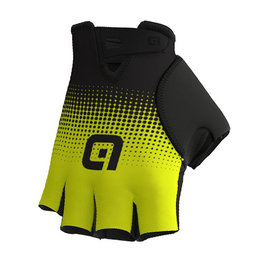 ALÉ Kolesarske rokavice s kratkimi prsti - DOTS  - rumena/črna