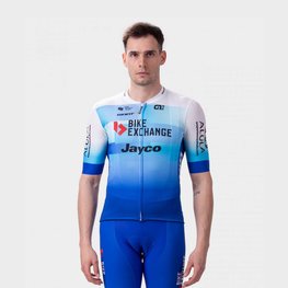 ALÉ Kolesarski dres s kratkimi rokavi - BIKE EXCHANGE 2022 - bela/modra