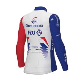 ALÉ Kolesarski dres z dolgimi rokavi zimski - GROUPAMA FDJ 2022 - modra/rdeča/bela