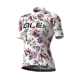 ALÉ Kolesarski dres s kratkimi rokavi - FIORI LADY - bela