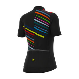 ALÉ Kolesarski dres s kratkimi rokavi - FLASH LADY - črna