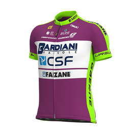 ALÉ Kolesarski dres s kratkimi rokavi - BARDIANI CSF 2020 - vijolična/zelena