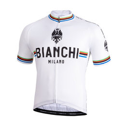 BIANCHI MILANO Kolesarski dres s kratkimi rokavi - NEW PRIDE - črna/bela