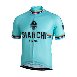 BIANCHI MILANO Kolesarski dres s kratkimi rokavi - NEW PRIDE - črna/zelena