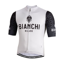 BIANCHI MILANO Kolesarski dres s kratkimi rokavi - PEDASO - črna/bela