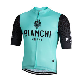 BIANCHI MILANO Kolesarski dres s kratkimi rokavi - PEDASO - črna/modra