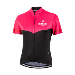 BIANCHI MILANO Kolesarski dres s kratkimi rokavi - GINOSA LADY - črna/rožnata