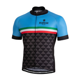 BIANCHI MILANO Kolesarski dres s kratkimi rokavi - CODIGORO - svetlo modra
