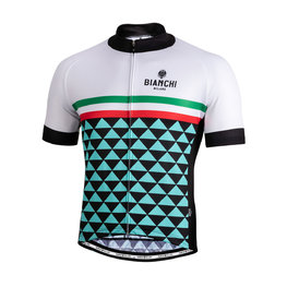 BIANCHI MILANO Kolesarski dres s kratkimi rokavi - CODIGORO - bela