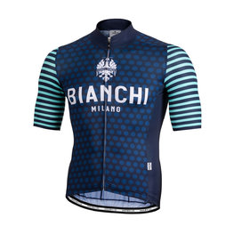 BIANCHI MILANO Kolesarski dres s kratkimi rokavi - DAVOLI - modra/turkizna