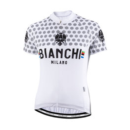 BIANCHI MILANO Kolesarski dres s kratkimi rokavi - CROSIA LADY - bela/siva