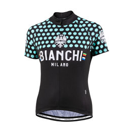 BIANCHI MILANO Kolesarski dres s kratkimi rokavi - CROSIA LADY - modra/črna