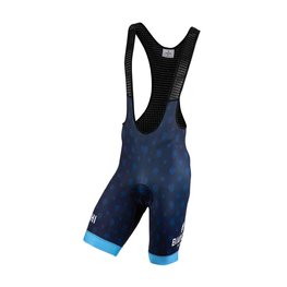 BIANCHI MILANO Kolesarske kratke hlače brez naramnic - PALIZZI - črna/svetlo modra