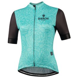 BIANCHI MILANO Kolesarski dres s kratkimi rokavi - SOSIO LADY - zelena/črna