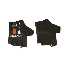 Kolesarske rokavice s kratkimi prsti - STRAPS - črna/oranžna/bela