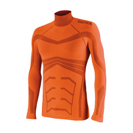 BIOTEX Kolesarska  majica z dolgimi rokavi - POWERFLEX WARM - oranžna