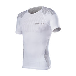 BIOTEX Kolesarska  majica s kratkimi rokavi - BIOFLEX RAGLAN - bela/siva