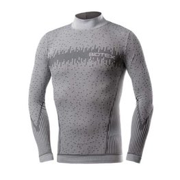 BIOTEX Kolesarska  majica z dolgimi rokavi - 3D TURTLENECK - siva