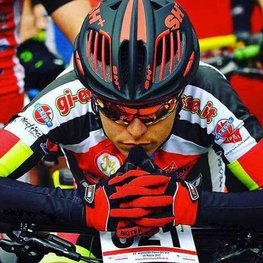 BIOTEX Kolesarske  rokavice z dolgimi prsti - SUMMER - rdeča/črna