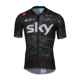 CASTELLI Kolesarski dres s kratkimi rokavi - TEAM SKY 2017 - črna