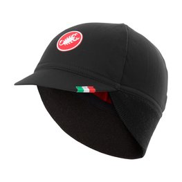 CASTELLI Kolesarska kapa - DIFESA THERMAL - črna/rdeča