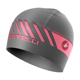 CASTELLI Kolesarska kapa - ARRIVO 3 THERMO - siva/rožnata