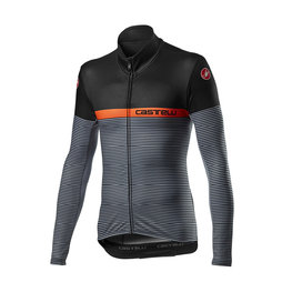 CASTELLI Kolesarski dres z dolgimi rokavi zimski - MARINAIO LONG - črna/oranžna