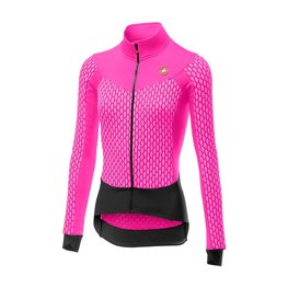 CASTELLI Kolesarski dres z dolgimi rokavi zimski - SFIDA LADY WINTER - rožnata/črna